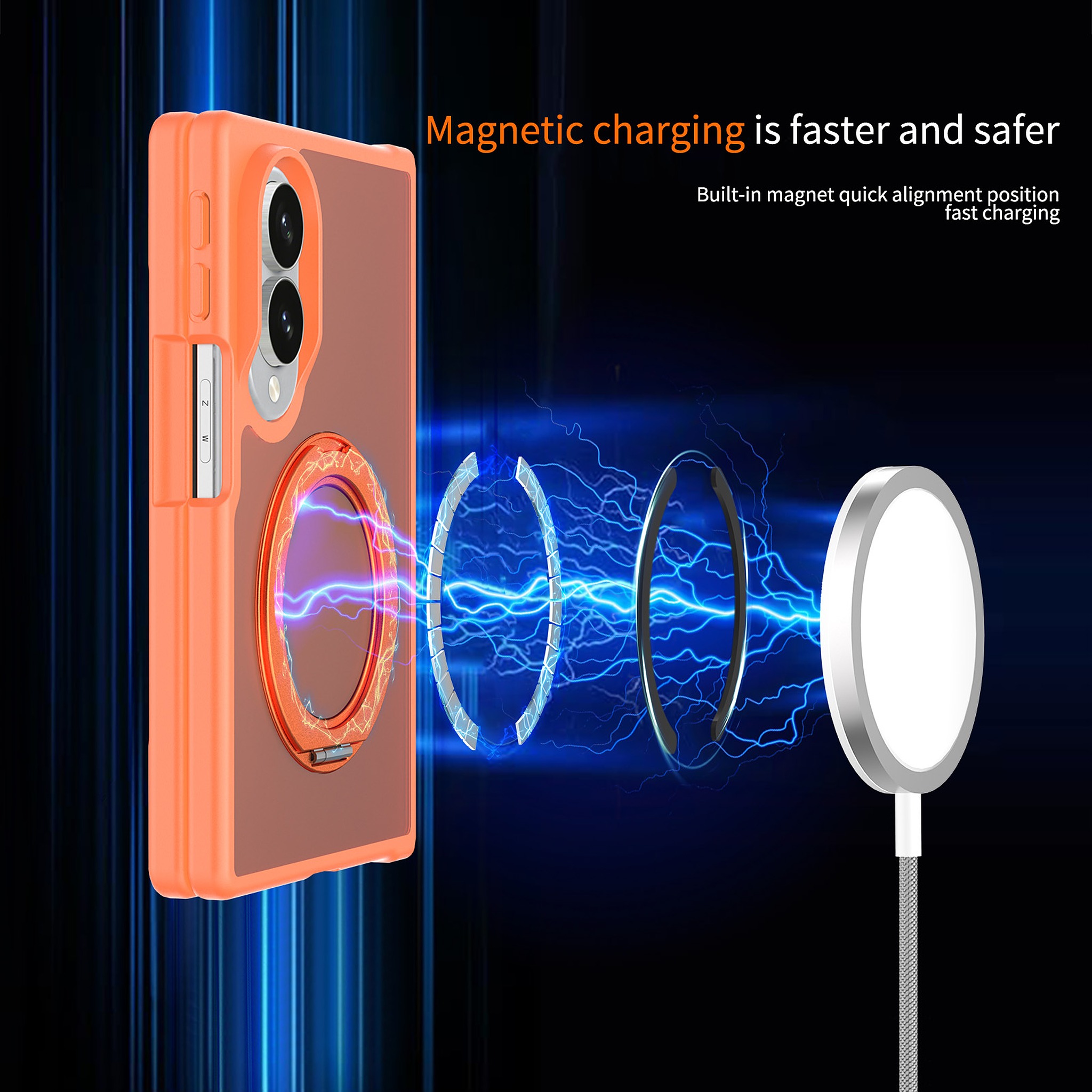 SendaFit Matte Skin-Feel 360° Stand Fold-Open Case for Galaxy Z Fold 8 detail 4