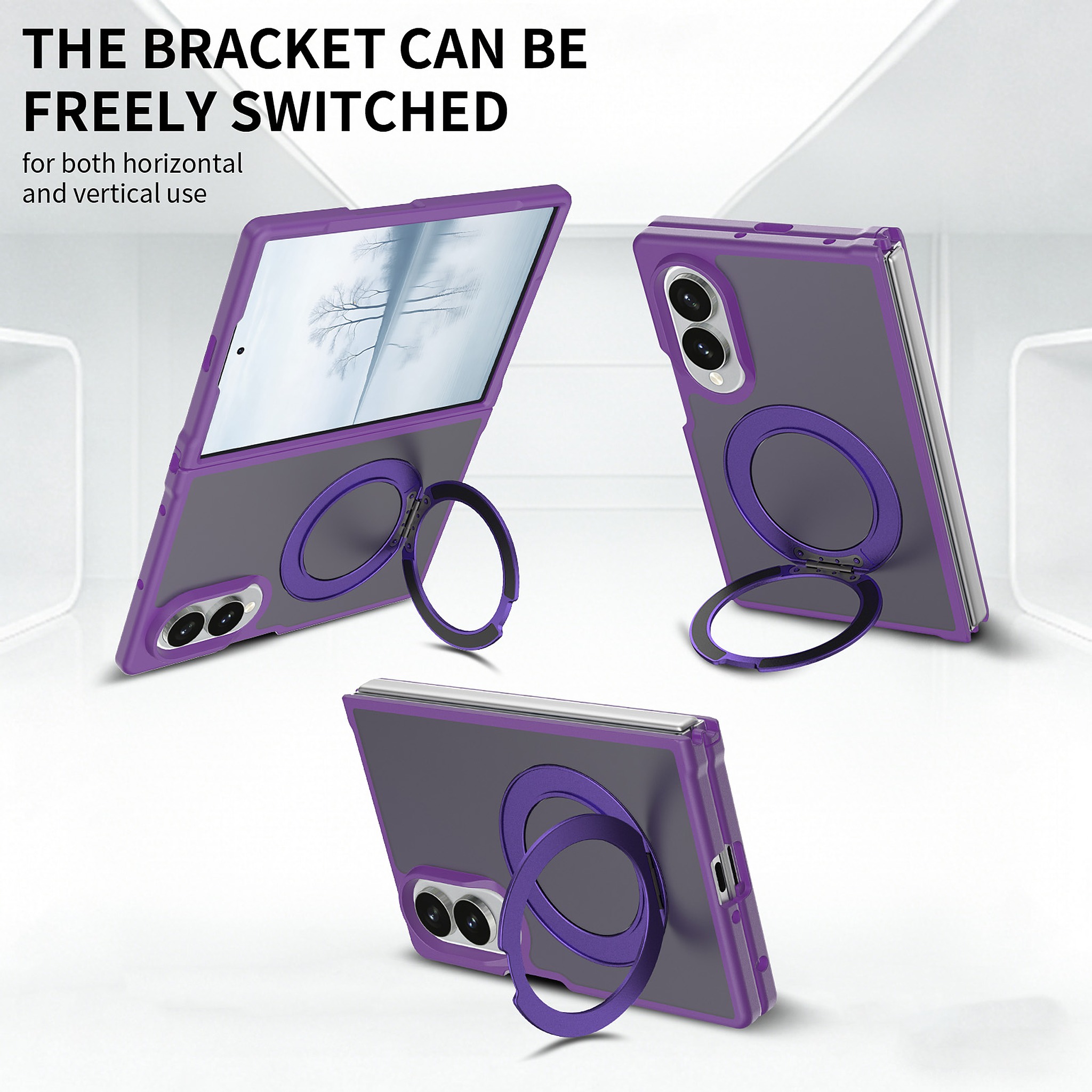 SendaFit Matte Skin-Feel 360° Stand Fold-Open Case for Galaxy Z Fold 8 detail 8