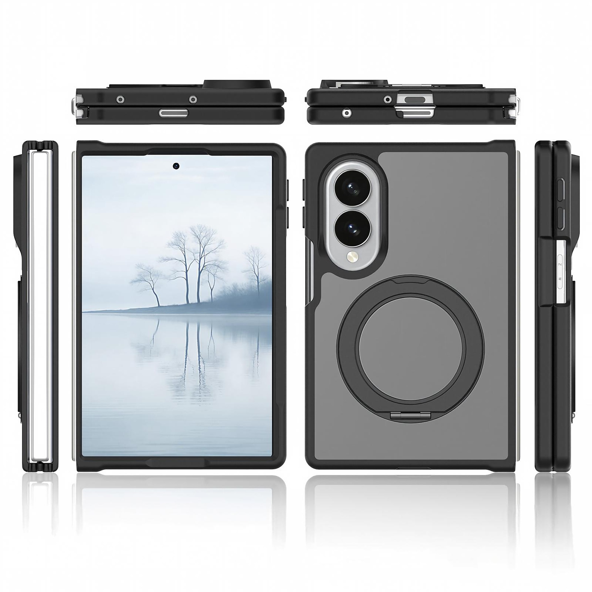 SendaFit Matte Skin-Feel 360° Stand Fold-Open Case for Galaxy Z Fold 8