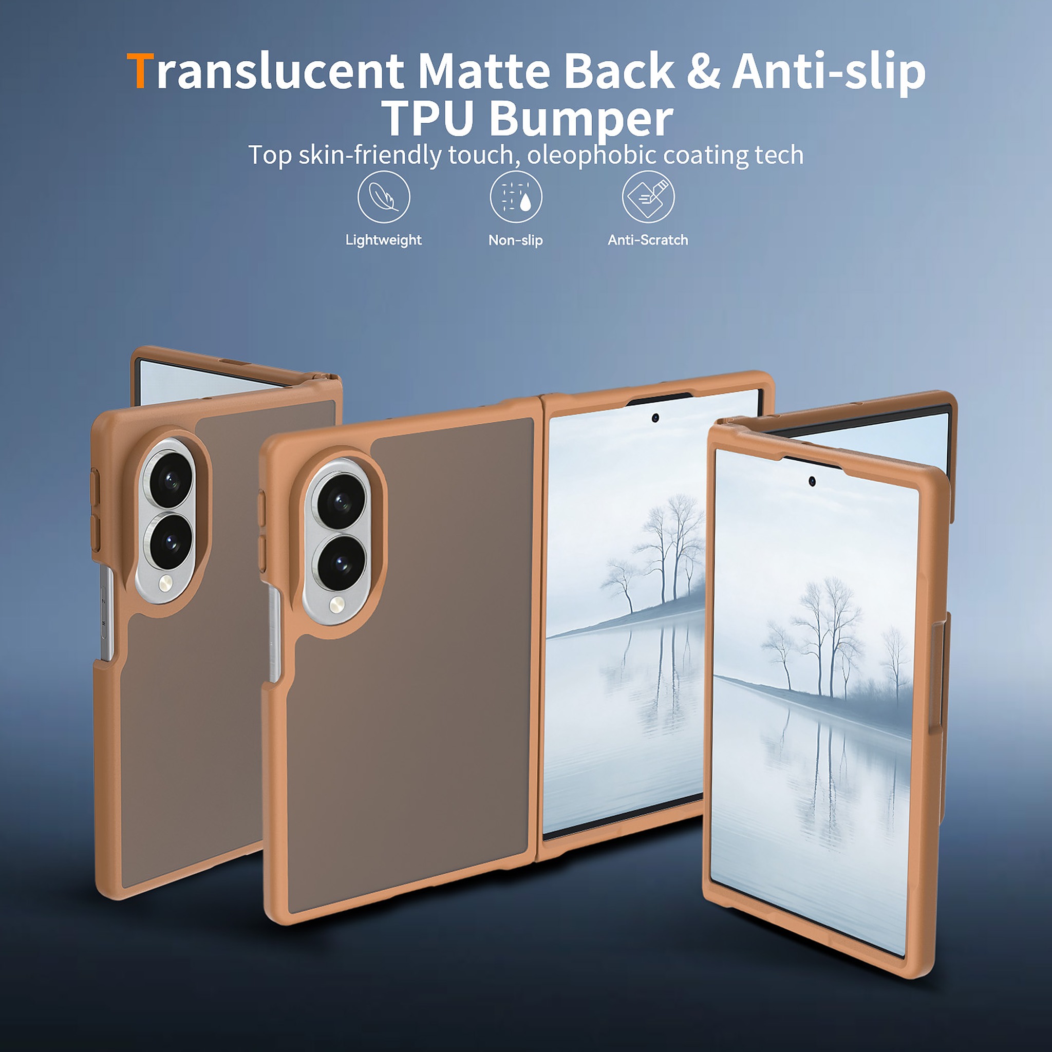 SendaFit Matte Skin-Feel Two-in-One Fold-Open Case for Galaxy Z Fold 8 detail 1