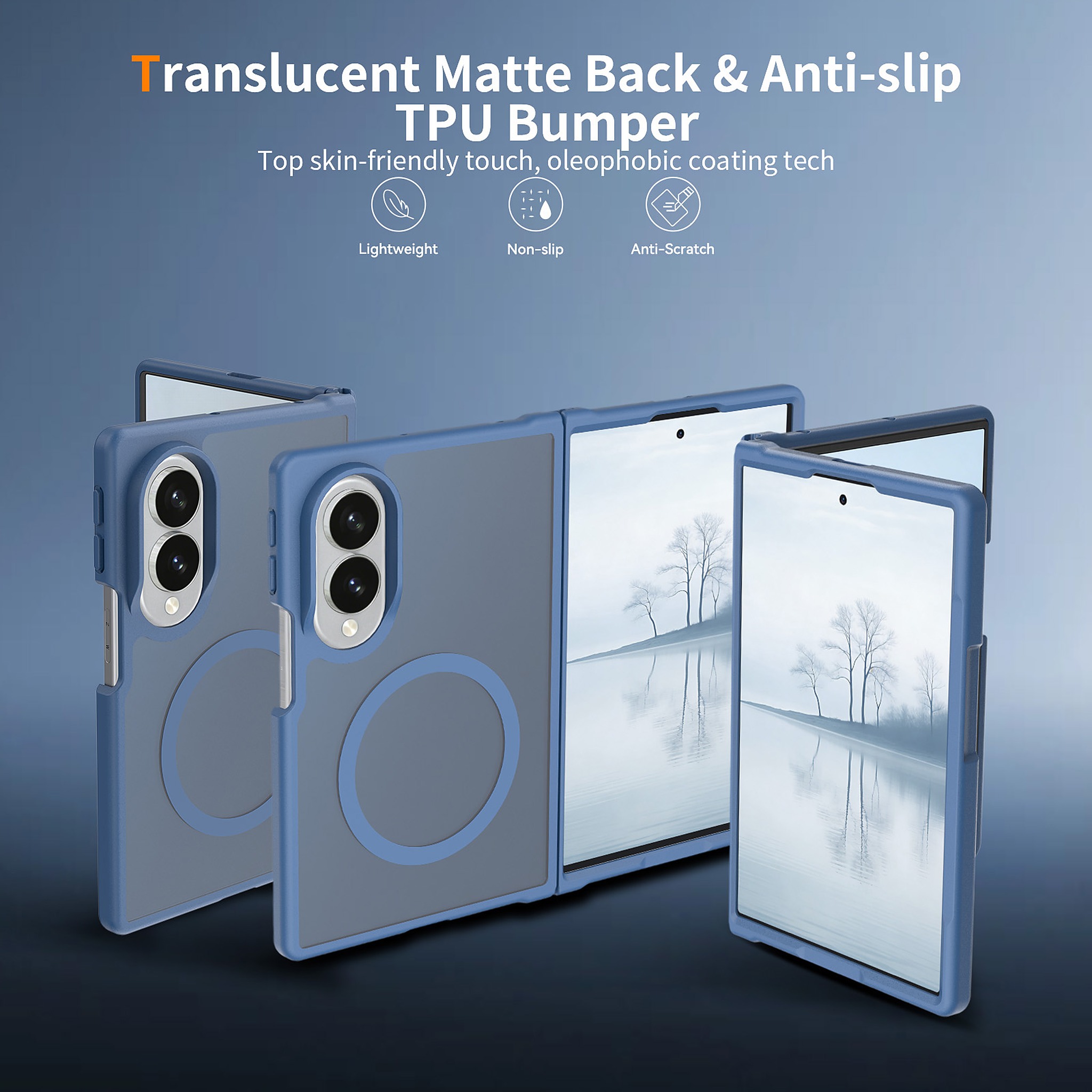 SendaFit Matte Skin-Feel Two-in-One Fold-Open MagSafe Case for Galaxy Z Fold 8 detail 11