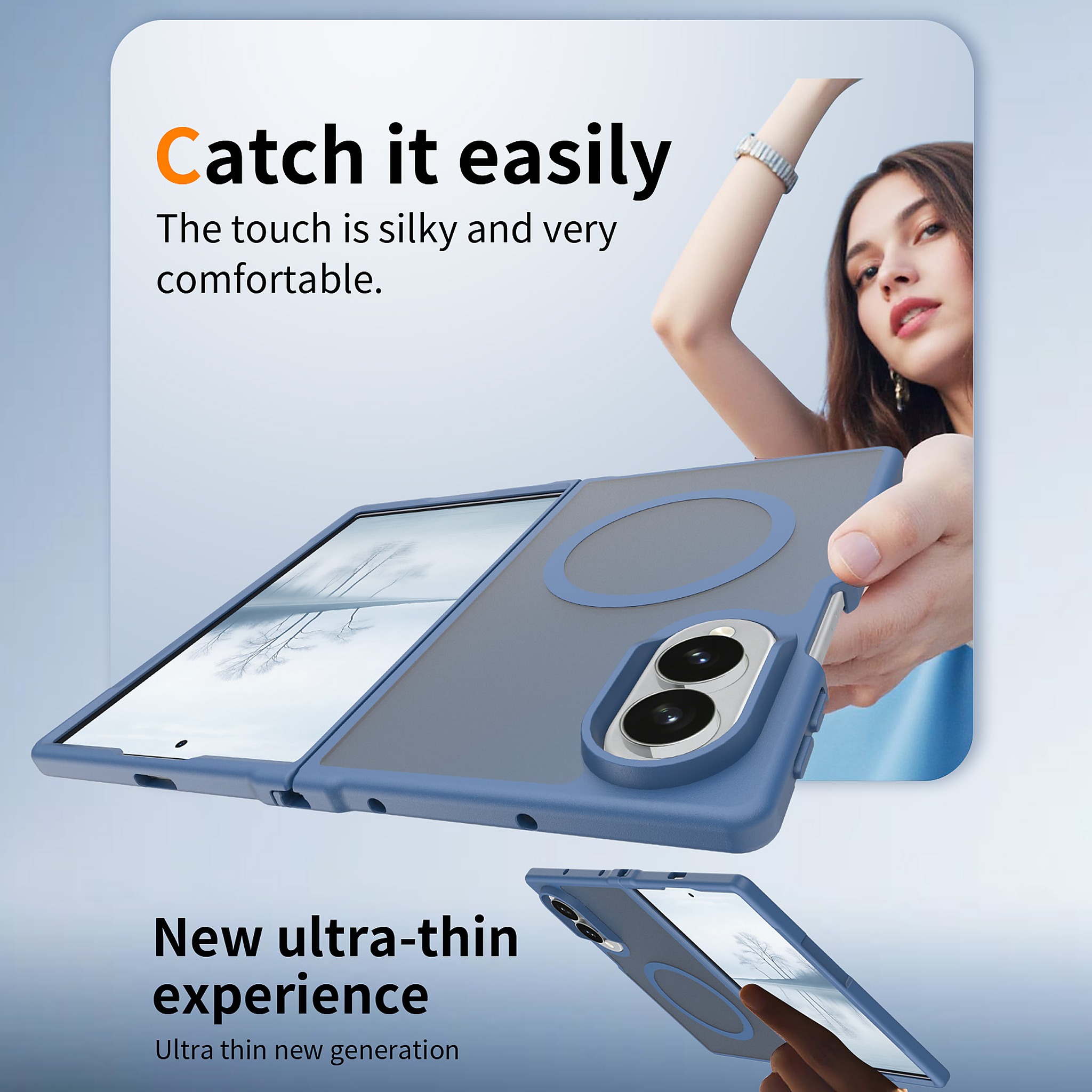 SendaFit Matte Skin-Feel Two-in-One Fold-Open MagSafe Case for Galaxy Z Fold 8 detail 14