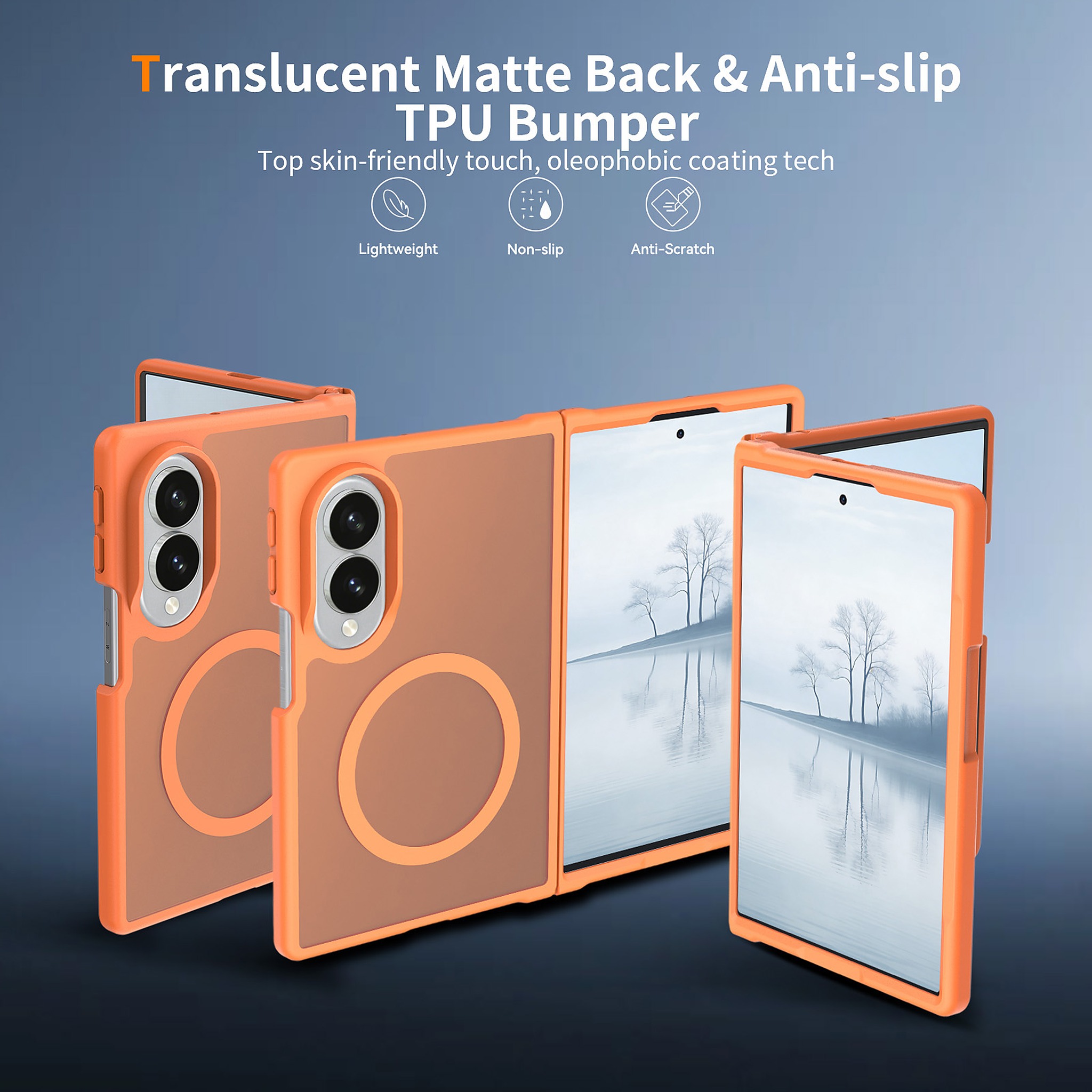 SendaFit Matte Skin-Feel Two-in-One Fold-Open MagSafe Case for Galaxy Z Fold 8 detail 16