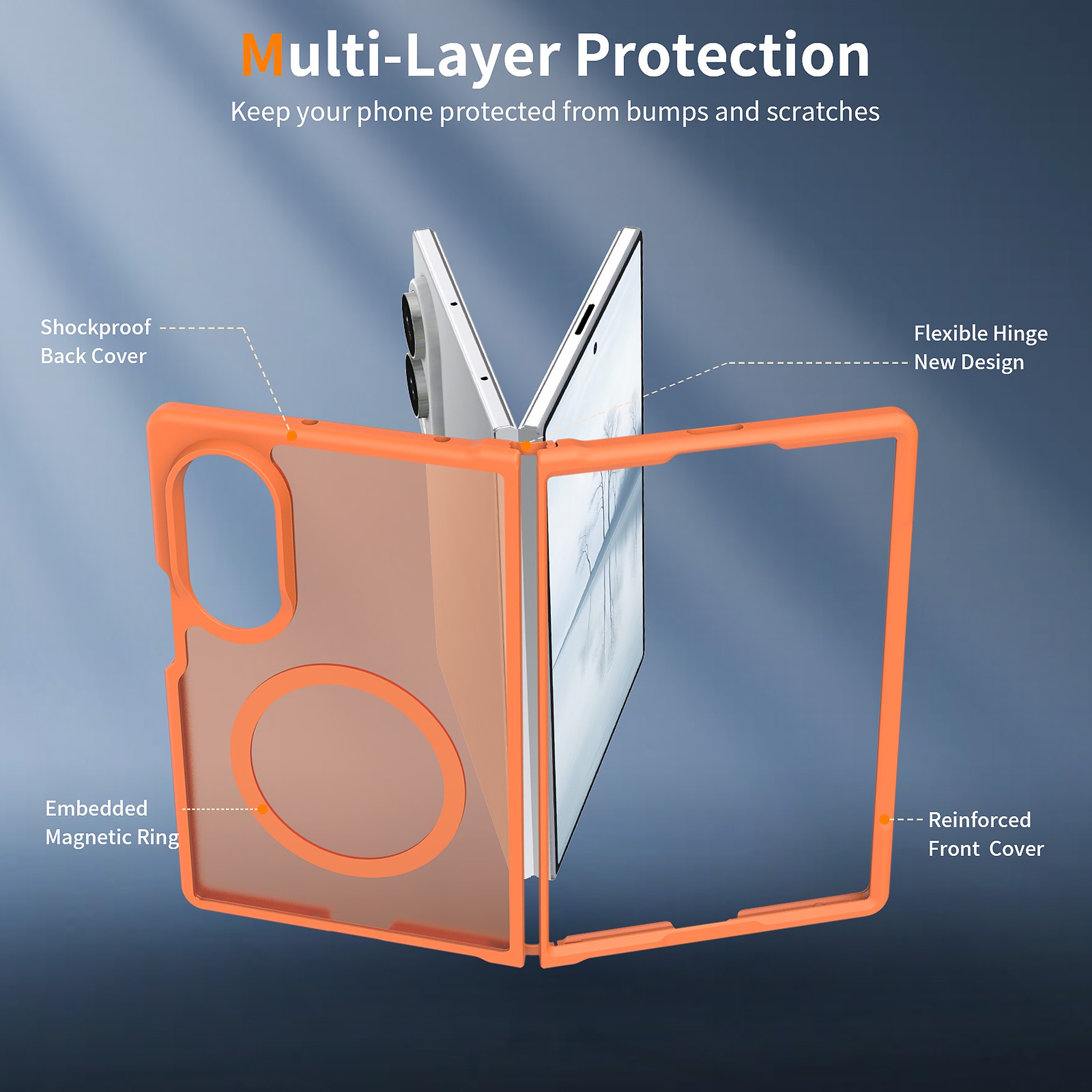 SendaFit Matte Skin-Feel Two-in-One Fold-Open MagSafe Case for Galaxy Z Fold 8 detail 17