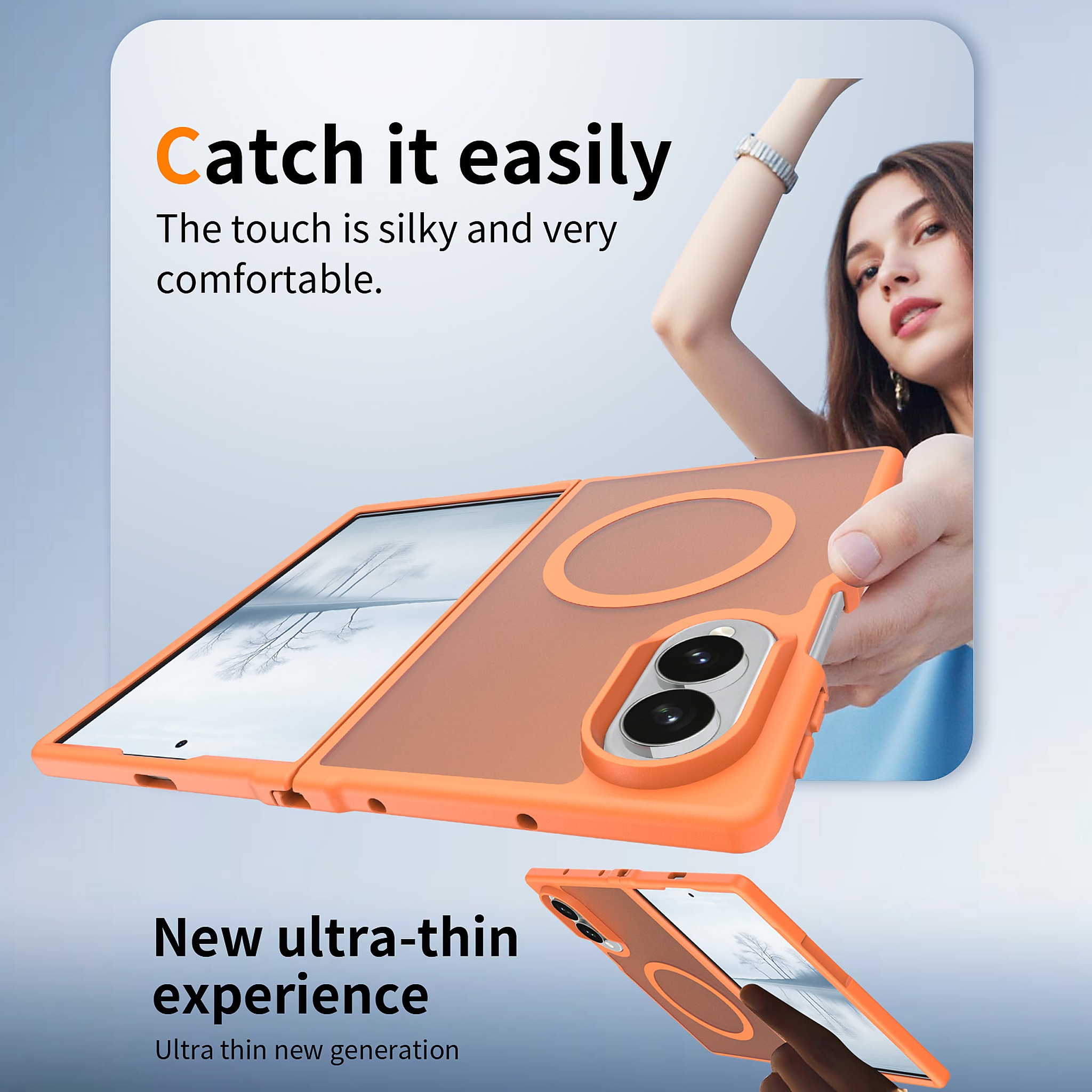 SendaFit Matte Skin-Feel Two-in-One Fold-Open MagSafe Case for Galaxy Z Fold 8 detail 19