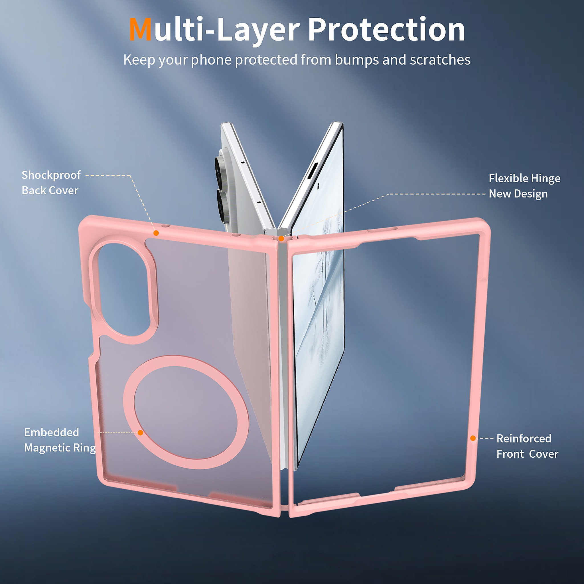 SendaFit Matte Skin-Feel Two-in-One Fold-Open MagSafe Case for Galaxy Z Fold 8 detail 22