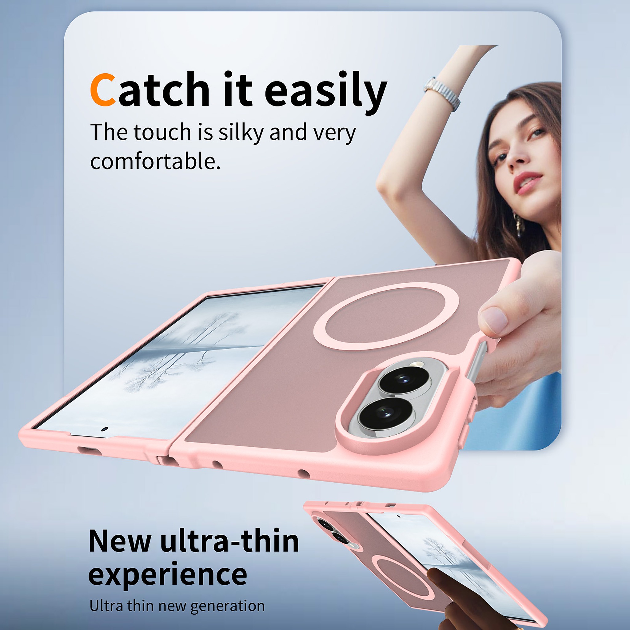 SendaFit Matte Skin-Feel Two-in-One Fold-Open MagSafe Case for Galaxy Z Fold 8 detail 24
