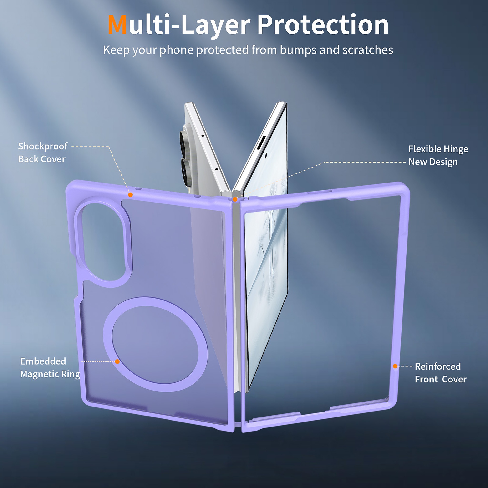 SendaFit Matte Skin-Feel Two-in-One Fold-Open MagSafe Case for Galaxy Z Fold 8 detail 27