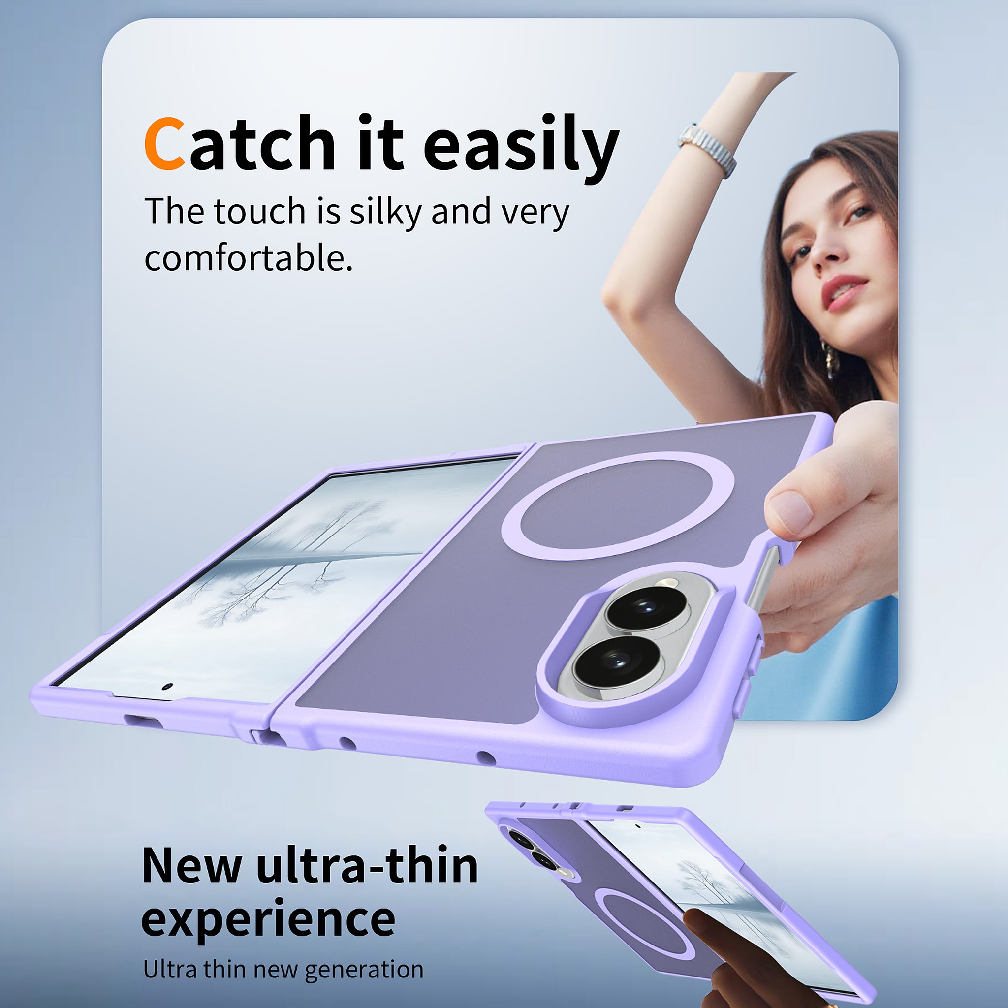 SendaFit Matte Skin-Feel Two-in-One Fold-Open MagSafe Case for Galaxy Z Fold 8 detail 29