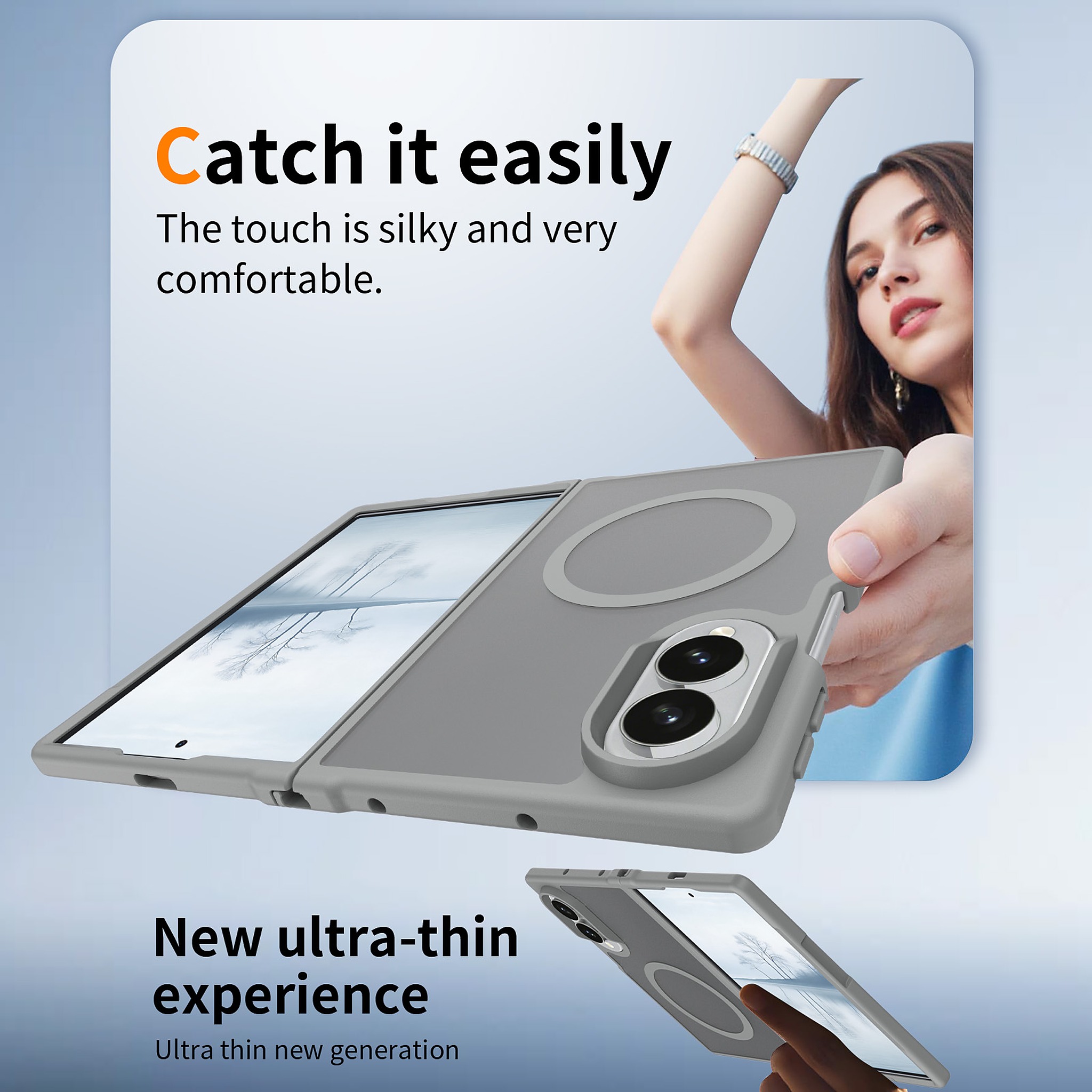 SendaFit Matte Skin-Feel Two-in-One Fold-Open MagSafe Case for Galaxy Z Fold 8 detail 34