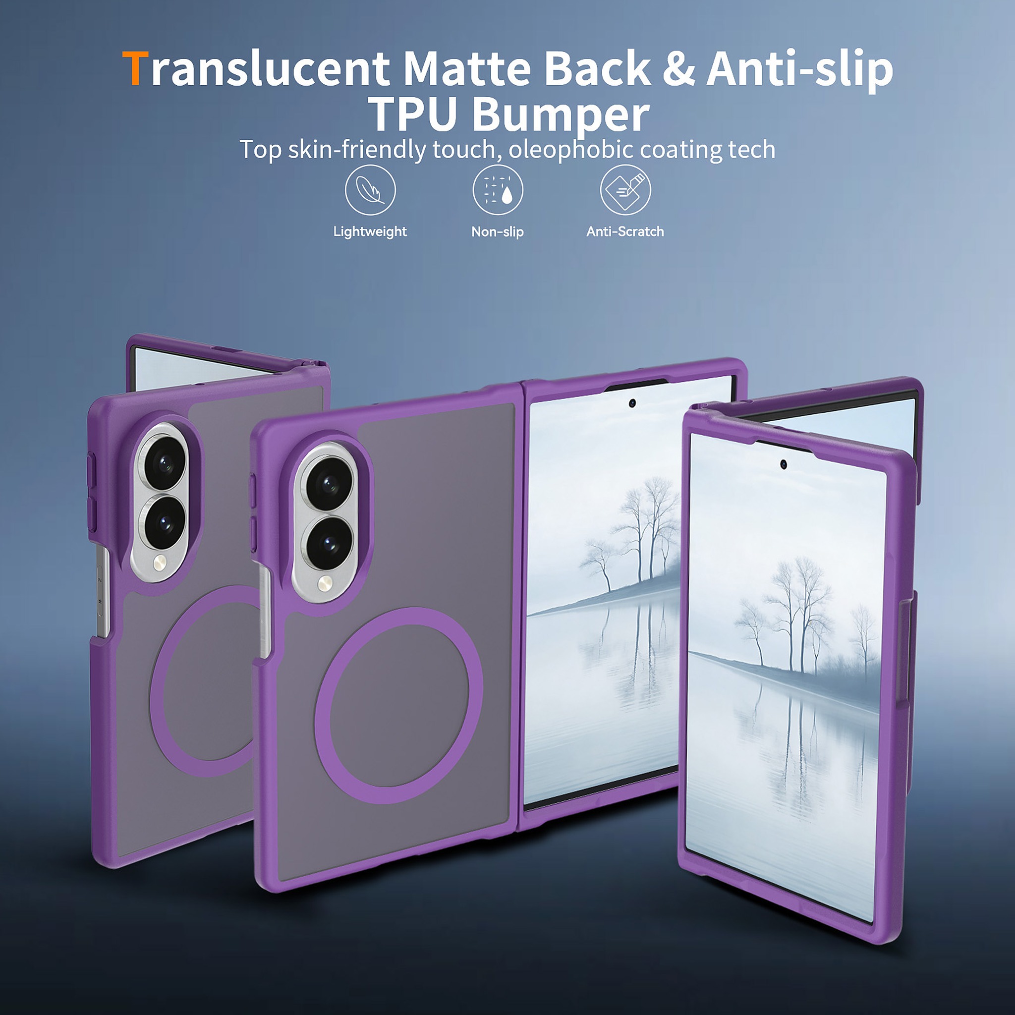 SendaFit Matte Skin-Feel Two-in-One Fold-Open MagSafe Case for Galaxy Z Fold 8 detail 36