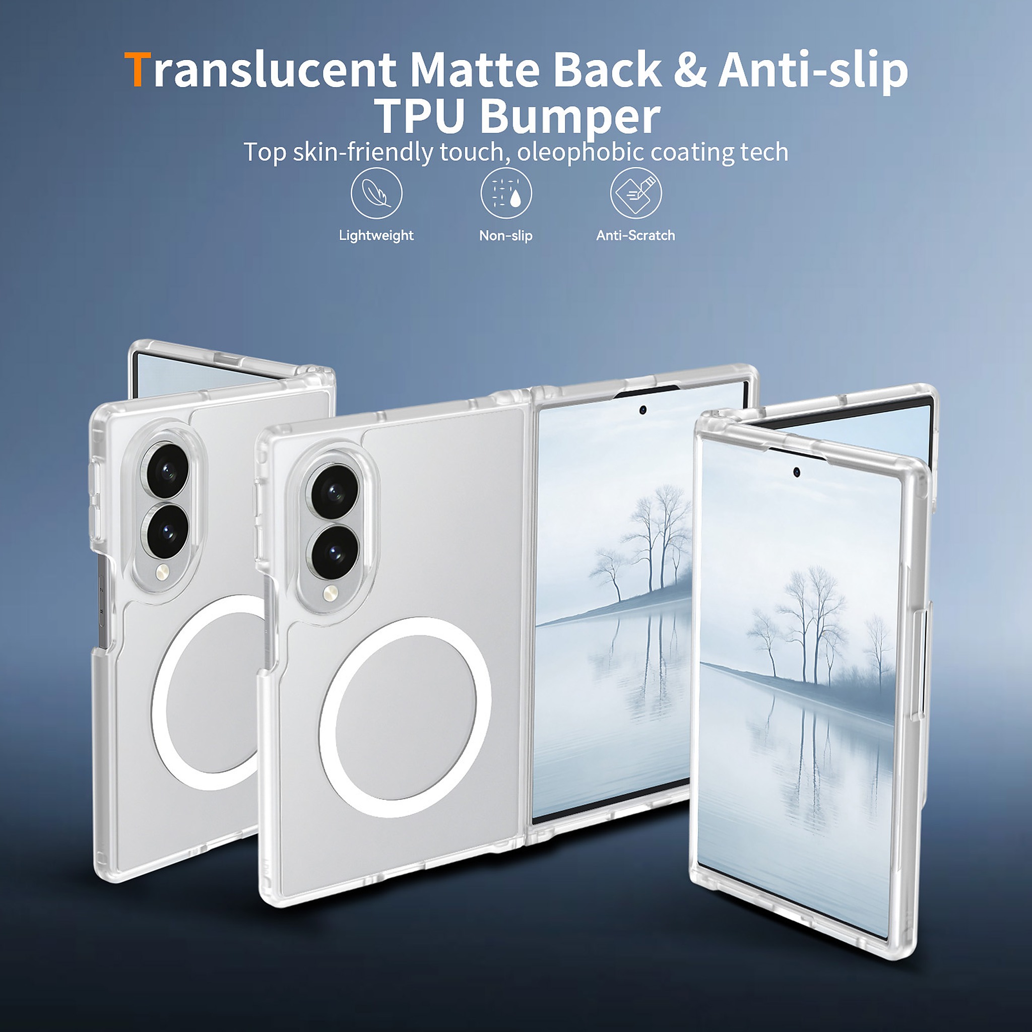 SendaFit Matte Skin-Feel Two-in-One Fold-Open MagSafe Case for Galaxy Z Fold 8 detail 46