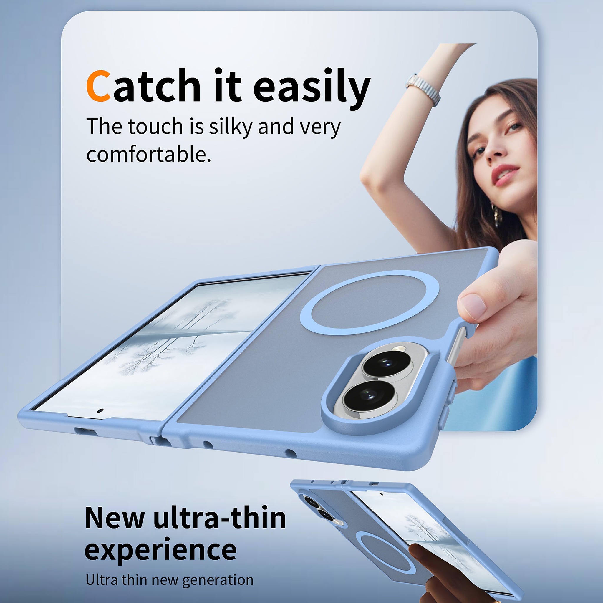 SendaFit Matte Skin-Feel Two-in-One Fold-Open MagSafe Case for Galaxy Z Fold 8 detail 54