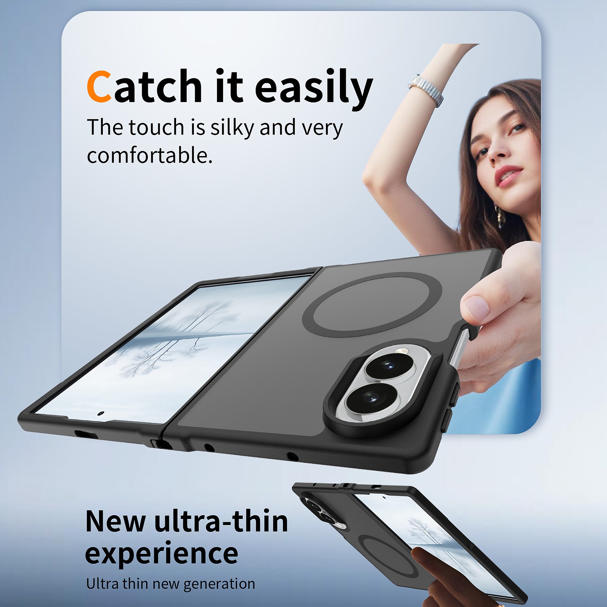 SendaFit Matte Skin-Feel Two-in-One Fold-Open MagSafe Case for Galaxy Z Fold 8 detail 59