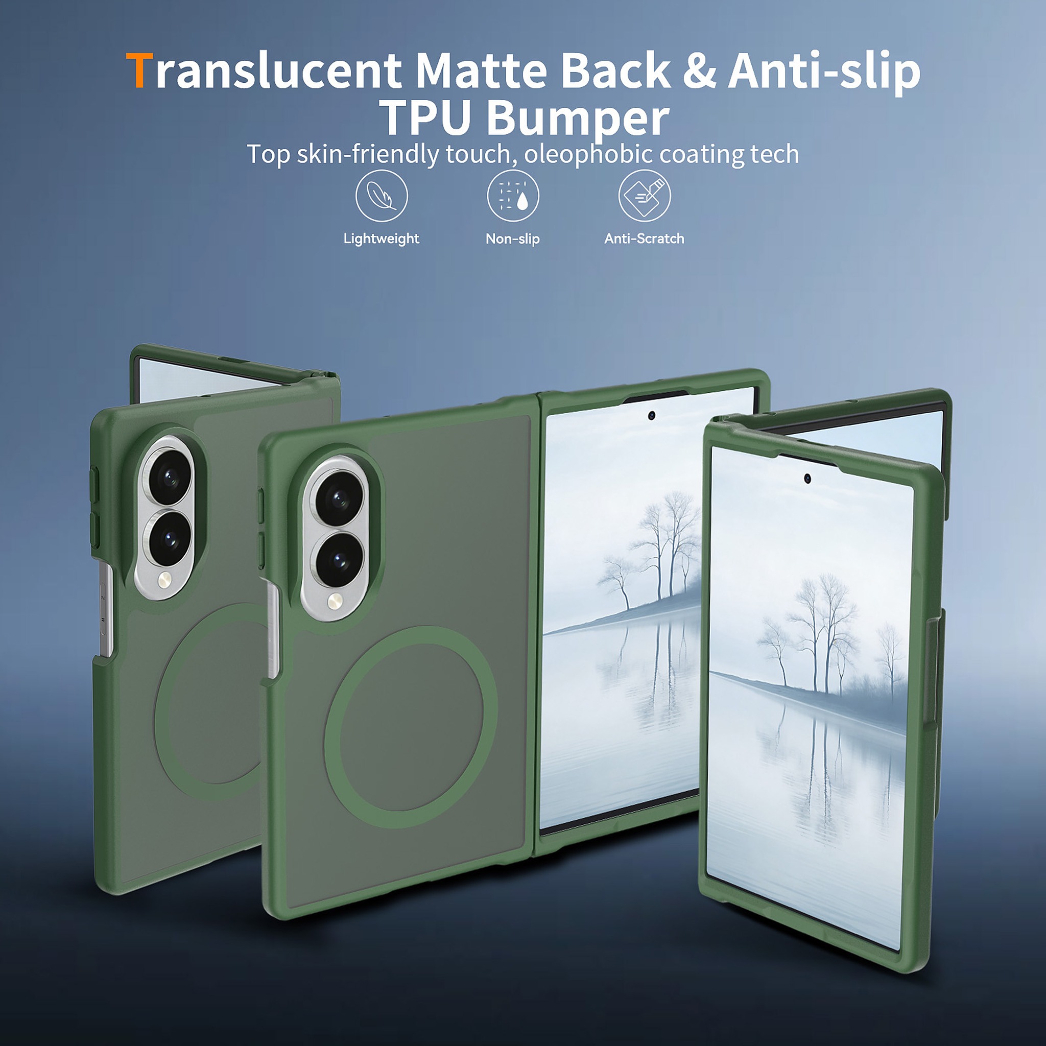 SendaFit Matte Skin-Feel Two-in-One Fold-Open MagSafe Case for Galaxy Z Fold 8 detail 6