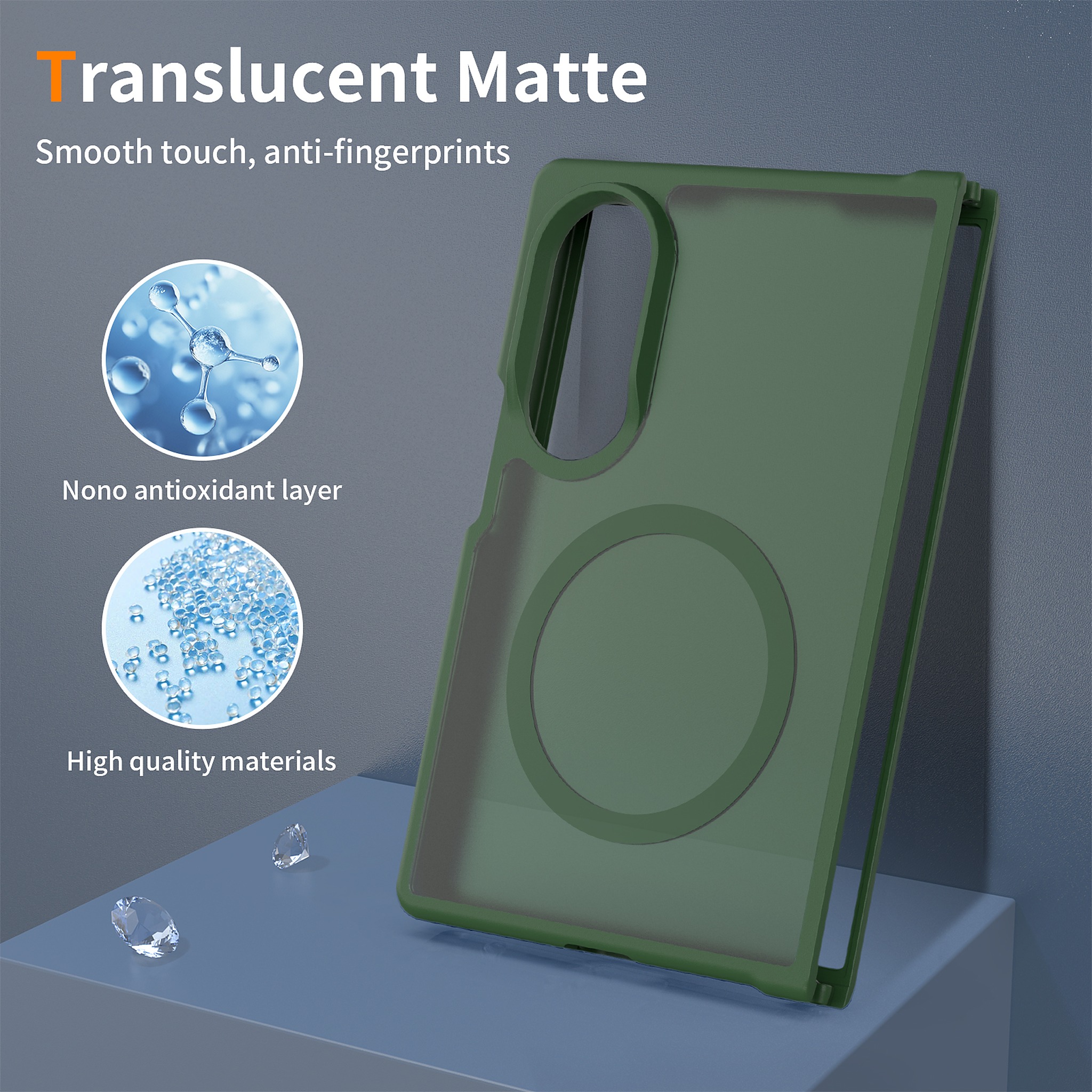 SendaFit Matte Skin-Feel Two-in-One Fold-Open MagSafe Case for Galaxy Z Fold 8 detail 8
