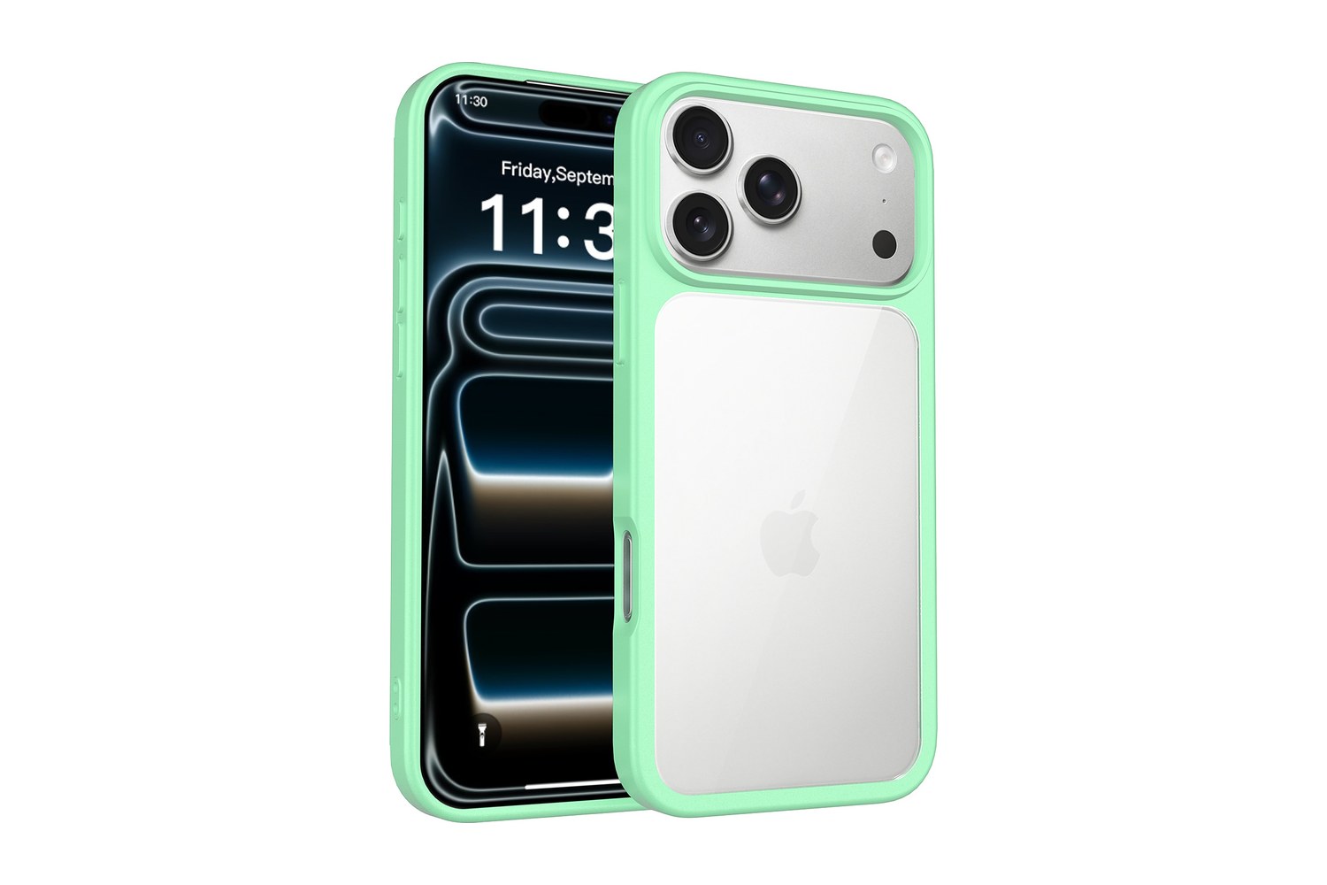 Ice-green iPhone 18 Pro Max case on white background - SendaFit Australia import guide