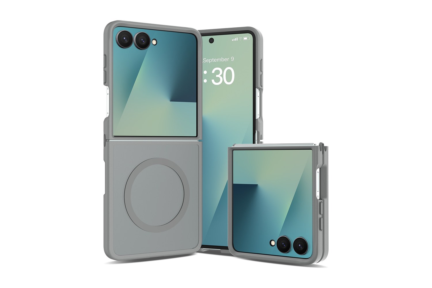 Dark grey Samsung Galaxy Z Flip 8 flip case on white background - SendaFit New Zealand import guide