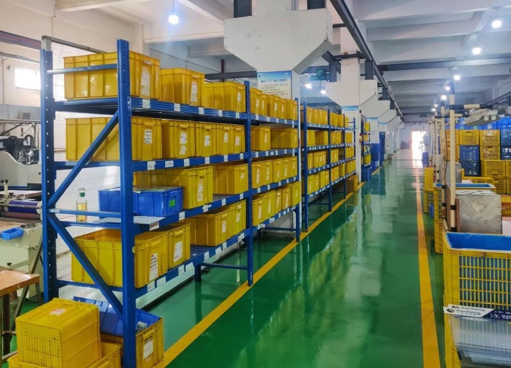 Component and carton storage held at our manufacturing partner production base