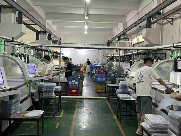 Injection moulding machines on the production floor of our manufacturing partner